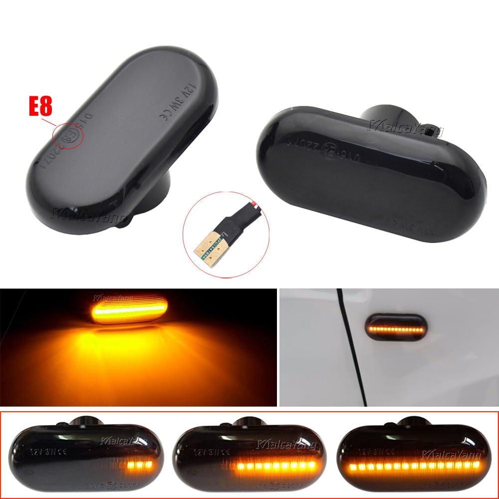 Luces indicadoras de giro de intermitentes LED dinámicas para Clio Espace Kangoo Laguna Megane Scenic Twingo Master Duster Dokker Lodgy