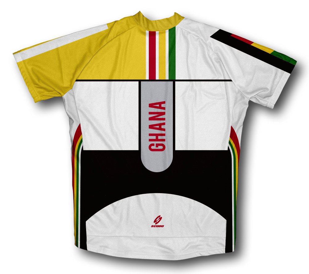 ScudoPro Ghana Short Sleeve Cycling Jersey for Men - Size 3XL White