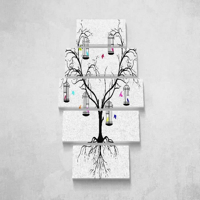 Tableau Bird Homemania en 5 pièces : l'art animalier pour illuminer votre salon
