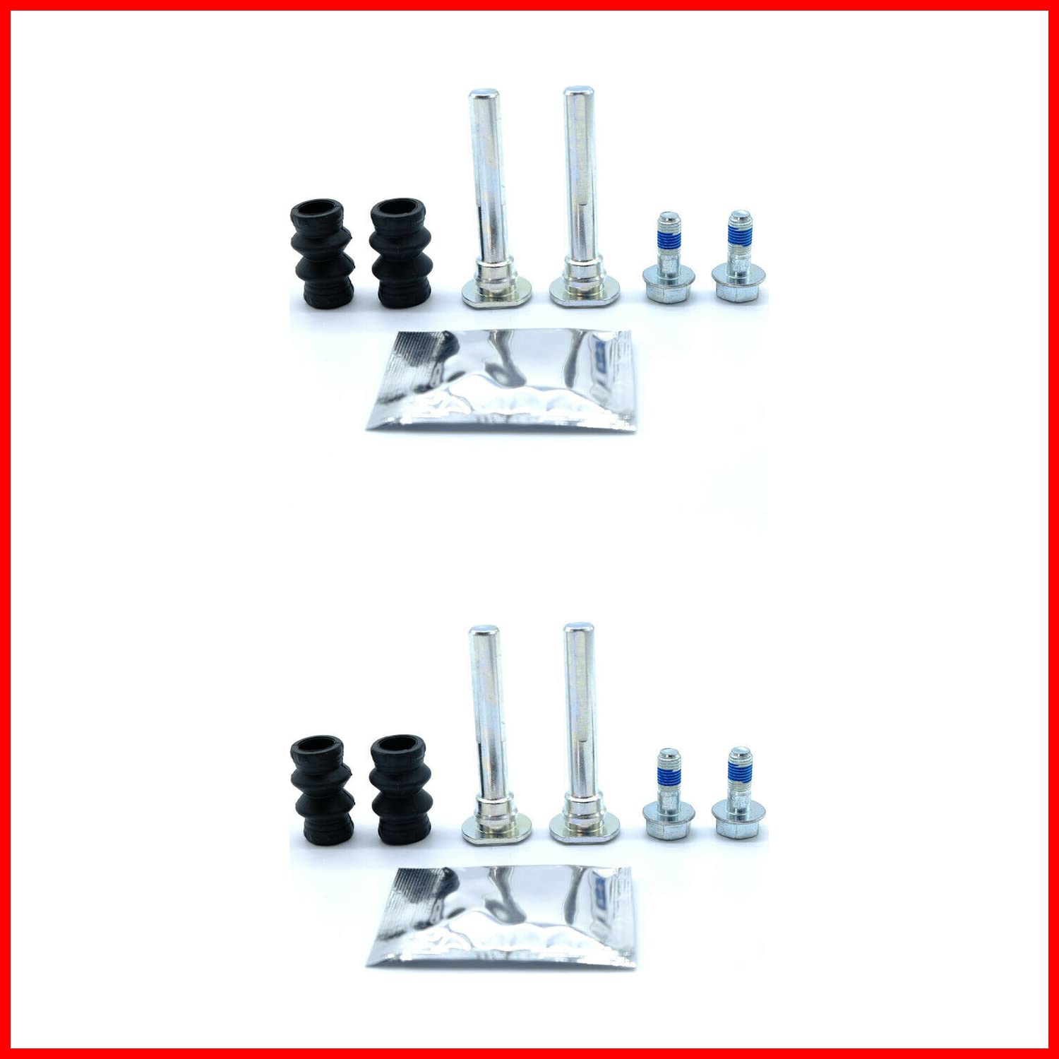 2 Sets Front Brake Caliper Slider Pins Guide Bolt Kit Compatible for Renault Trafic (2001+)
