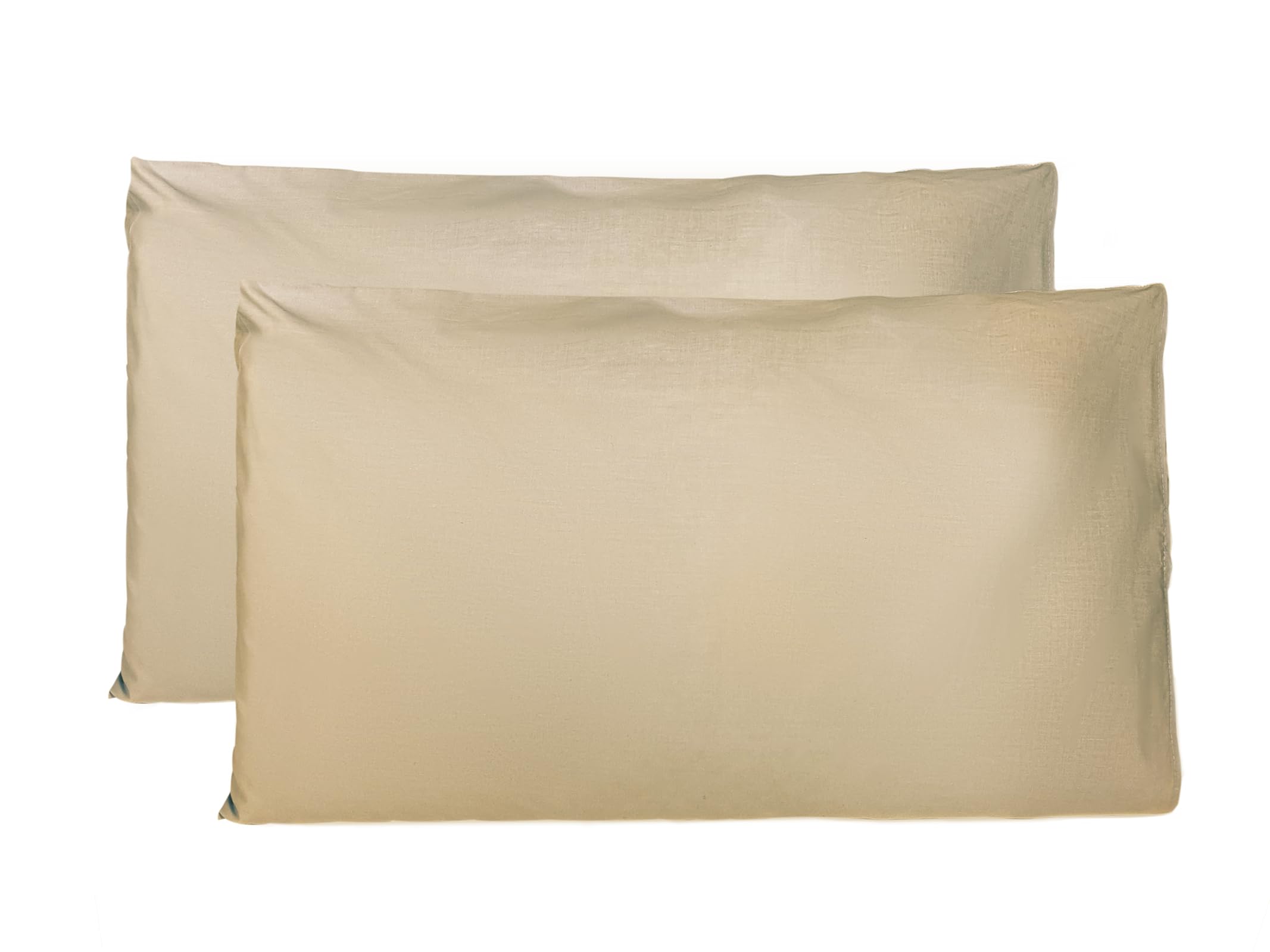 Kissenbezug 50X70 cm 2er Set - 100% Baumwolle, Superweicher Premium Jersey Kopfkissenbezug, Schlicht und edel im Design, Made in Italy - Beige