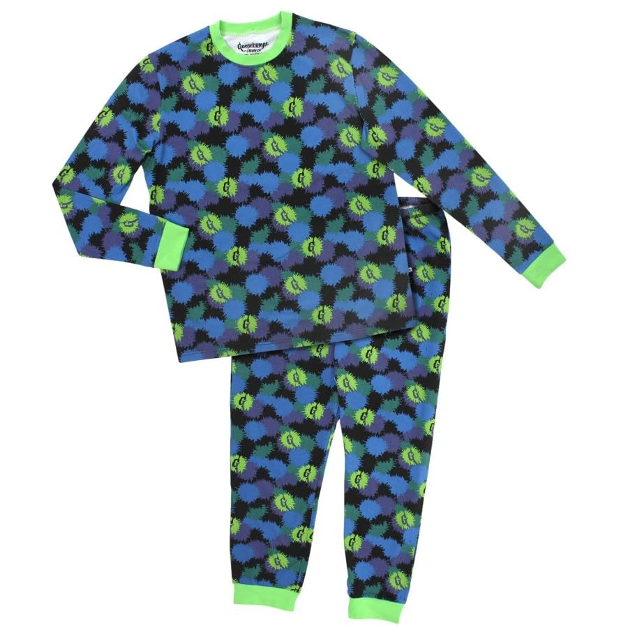Creepy Co. Company GOOSEBUMPS Splat! Logo Pajama Set Adult PJs tv show book retro
