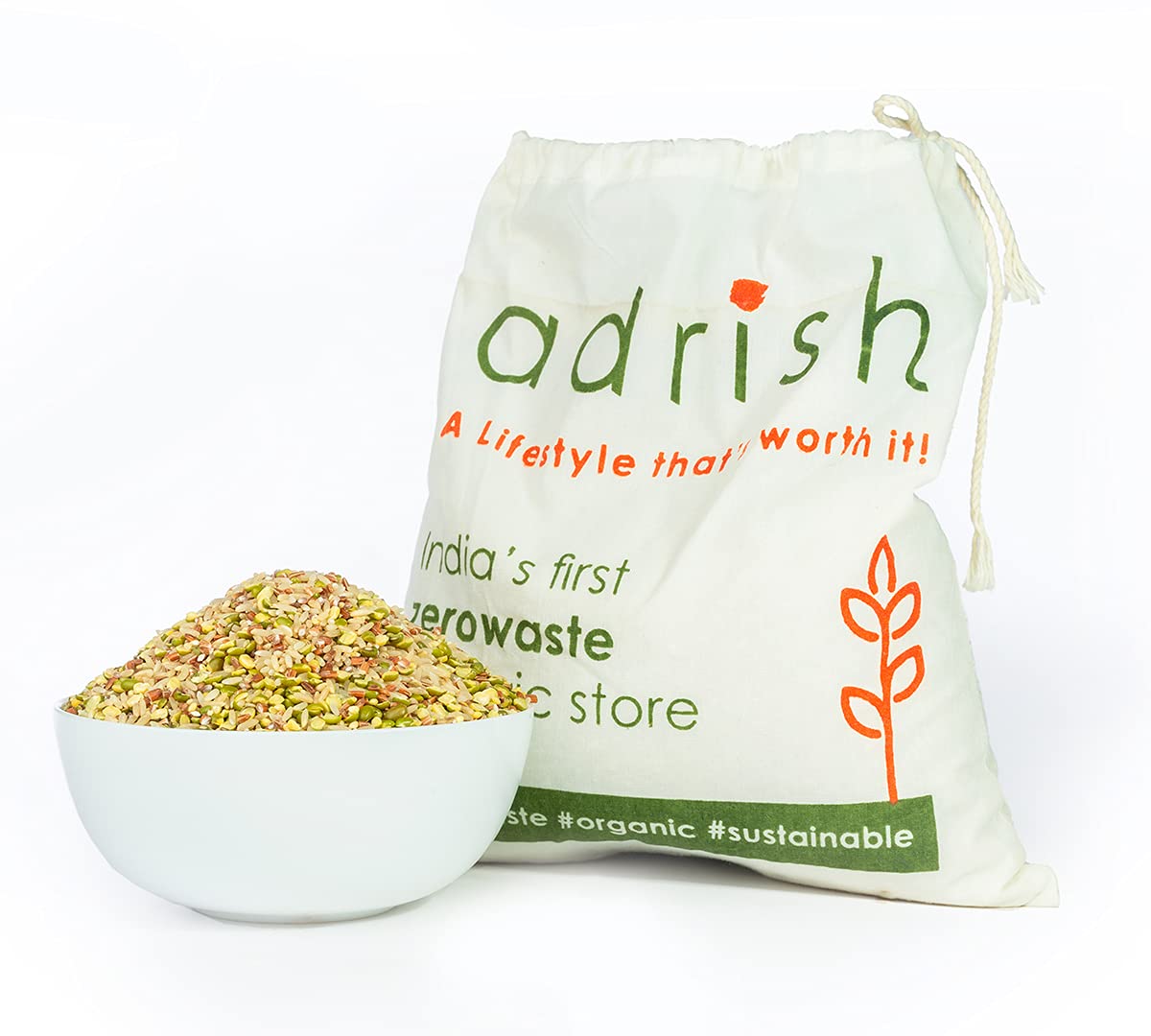 Adrish Zerowaste Organic Khichdi Mix - 500 gm