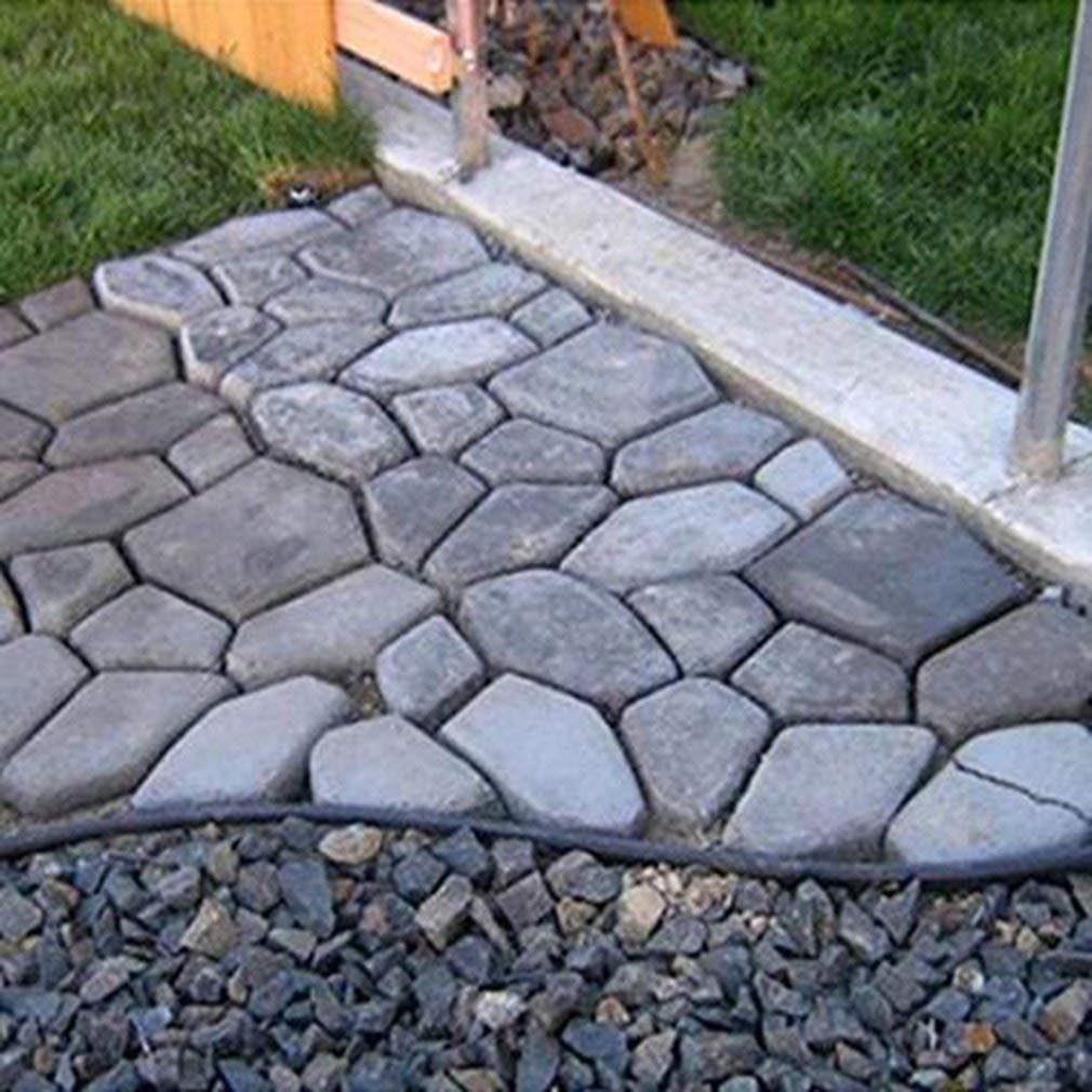 LOTTO di 4 Stampi per cemento - Forma pavimento vialetto giardino cm 43x43 h.4