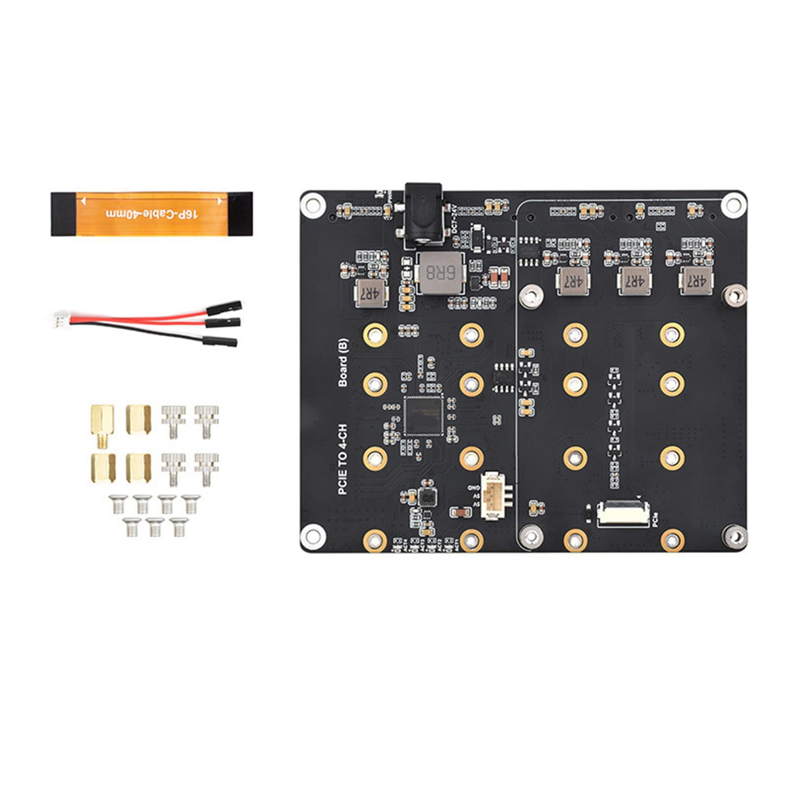 Tarjeta adaptadora PCIe a 4CH NVMe de 4 puertos con luz LED para adaptador PCIe NVMe 2280/2260/2242/2230