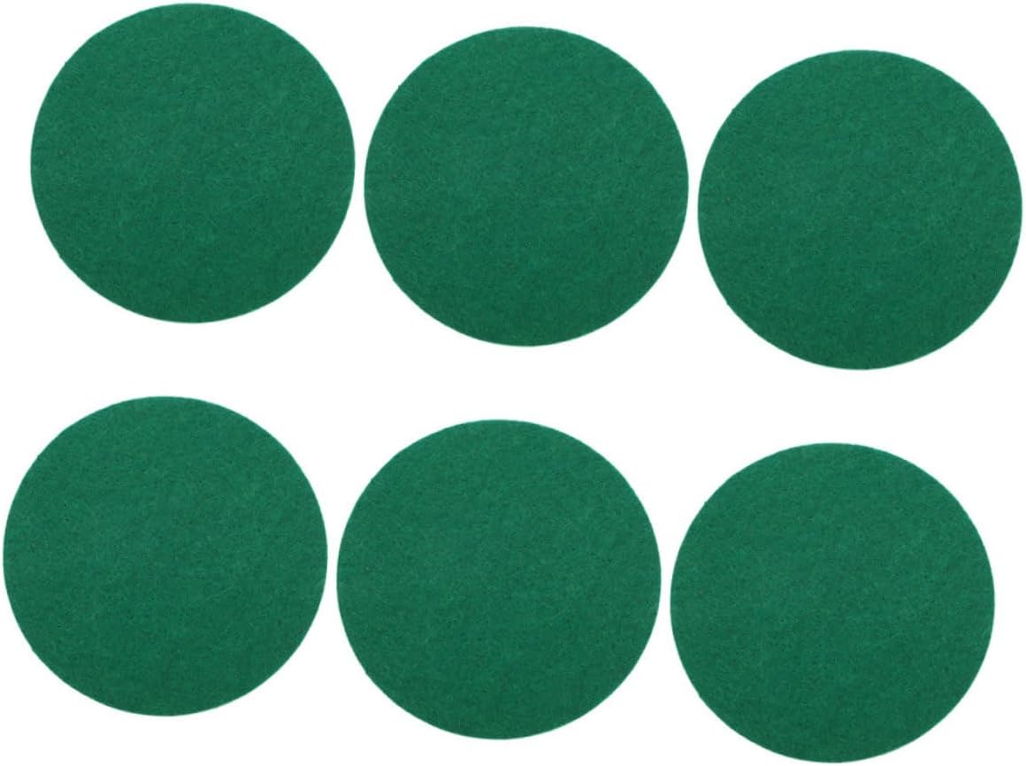 Milisten Green Self Adhesive Mallet Pads for Air Hockey Paddles and Goal Handles Durable Felt Replacement