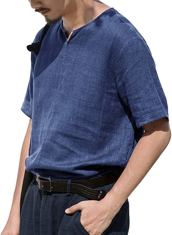 Amazon メンズ服 Tシャツ 男性 Tシャツ 半袖 無地 Vネックシャツ 春 夏 秋 シンプル おしゃれ カットソー 夏用服 上着 柔らかい素材 通気 ゆったりシャツ トップス お兄系 プレゼント Mechanc S M L Xl Xxl Tシャツ カットソー