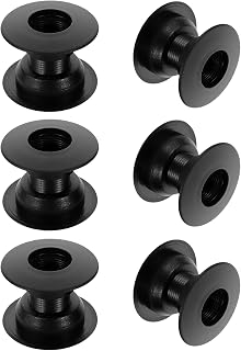 Tofficu 6 Juegos Casquillos para Mesa de Futbolín de Plástico Negro Diámetro de Orificio 20 Mm, Accesorios Resistentes Fácil Instalación para Máquina de Fútbol