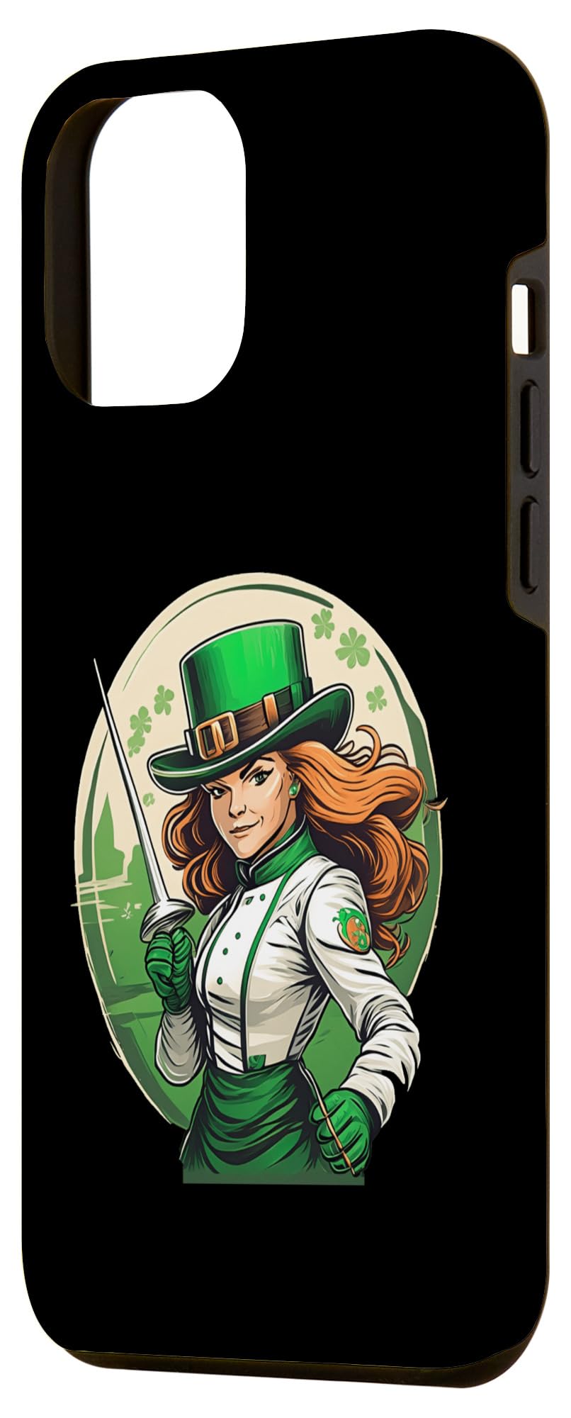iPhone 12 Pro Max St. Patrick's Day Shamrock St Paddy's Day Fencing Case - Image 2