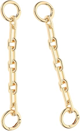 UNICRAFTALE Extensor De Bolso De Aleación De 2 Colores, Cadenas De Extensión De Bolsa De 4.6 In Con Cierres Giratorios, Correa De Cadena Corta Dorada Con Hebillas, Correa De Bolsa De