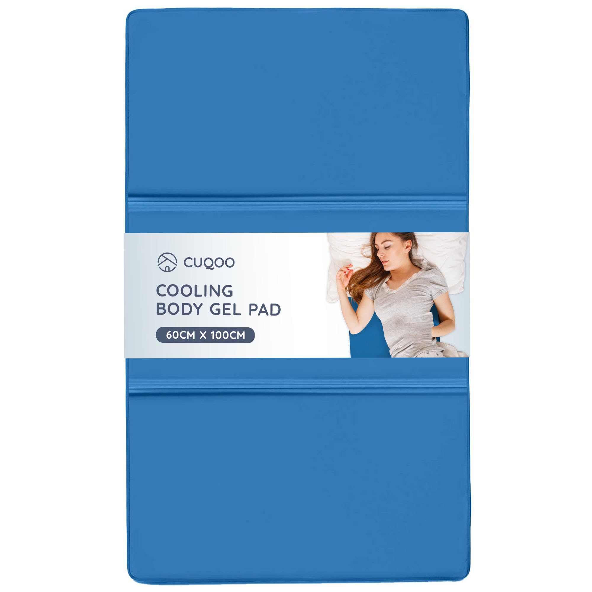 CUQOO Cooling Body Gel Pad – Large Reusable Cooling Mat for Back Pain, Menopause Relief, Overheating & Post-Workout Recovery – Foldable Gel Pad for Home, Travel, Yoga & Summer Nights