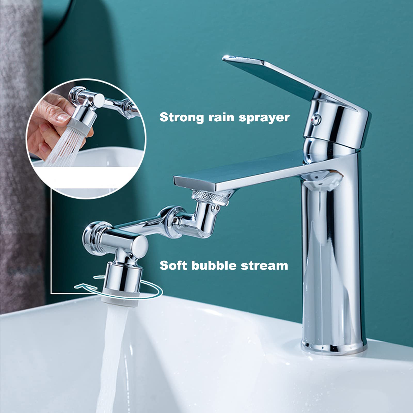 Buy 1080 Degree Swivel Kitchen Sink Faucet Aerator Universal Splash