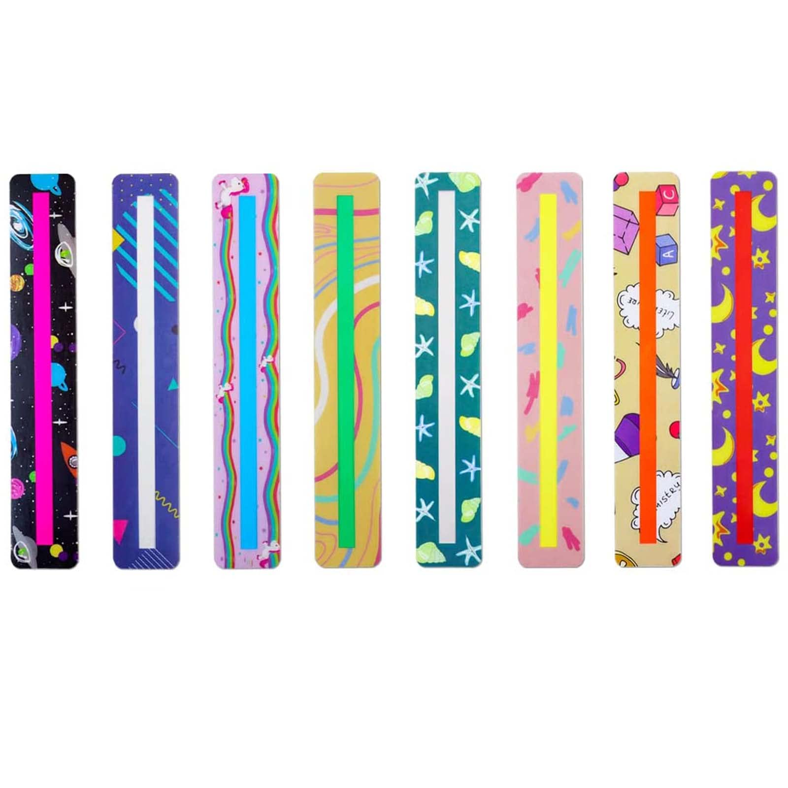 8PCS Dyslexia Overlay Ruler, Visual Aids Window Reading Ruler Overlays ...