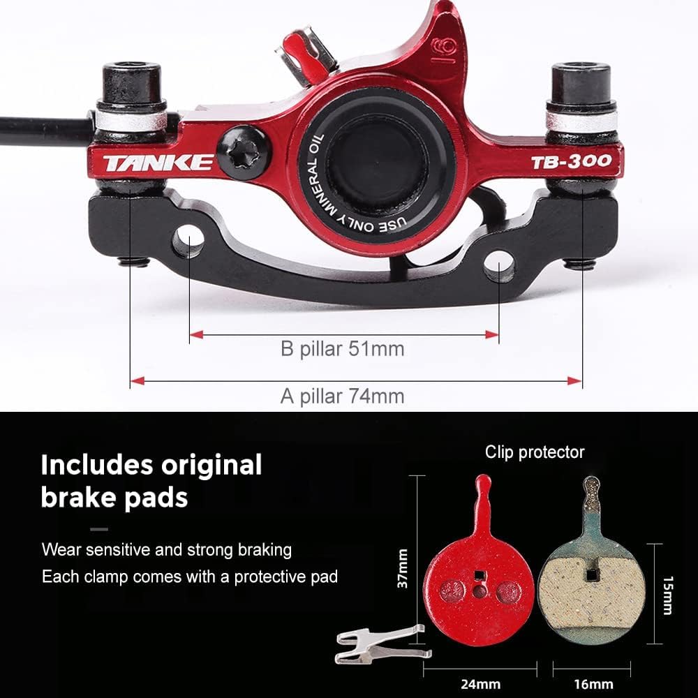HoldOneLight Set freno a disco idraulico elettrico per e-bike, set freno a disco idraulico per e-bike, leva freno di interruzione per bicicletta elettrica con rotore, set completo di freni per bici
