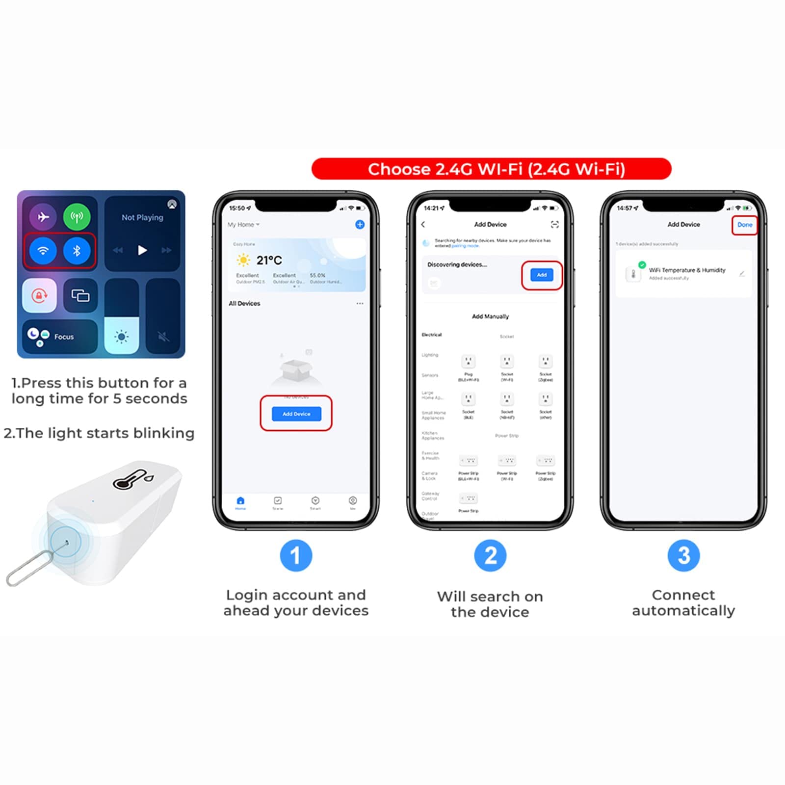 SPORTARC pour Tuya Lot de 10 capteurs de température et d'humidité sans fil WiFi pour serre domestique
