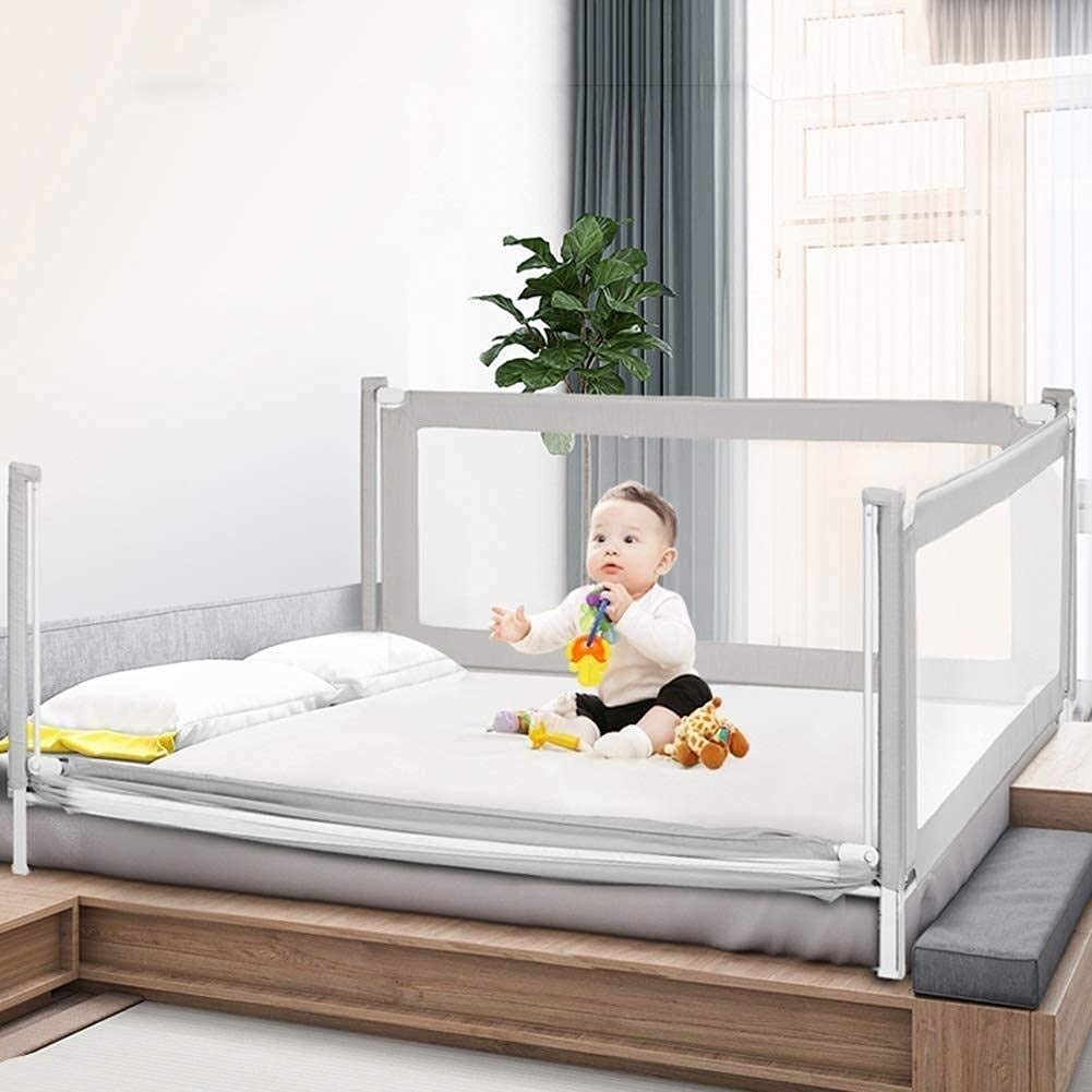Parapetto di Sicurezza per Lettino per Box per Bambini Parapetto di Sicurezza per Neonati Sollevamento Muto per Comodino Piastra deflettore per Comodino con Giocattolo per Binario