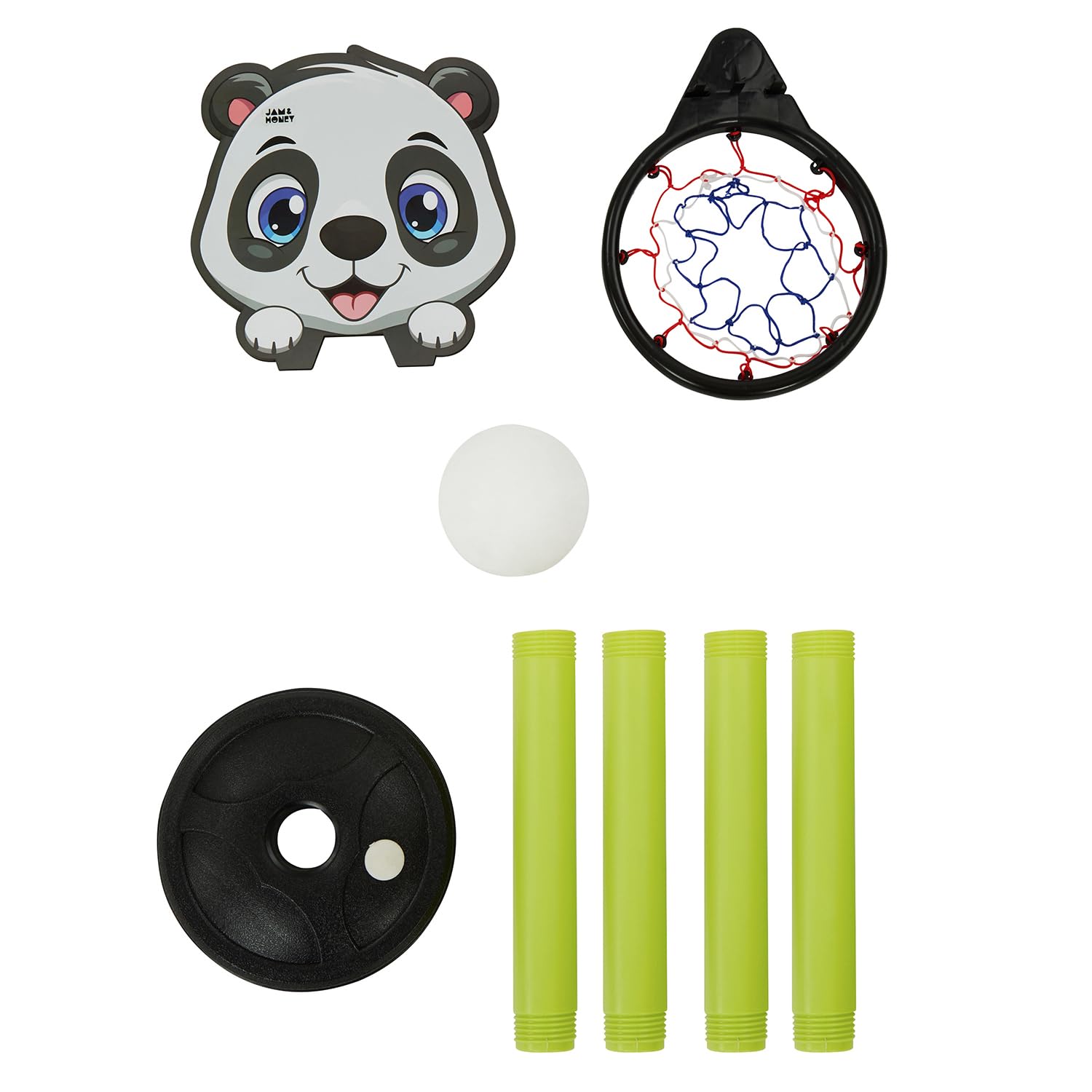 Amazon Brand - Jam & Honey Basketball Set with Panda Emoji Adjustable Stand for Kids Indoor and Outdoor Game - Image 8 thumbnail