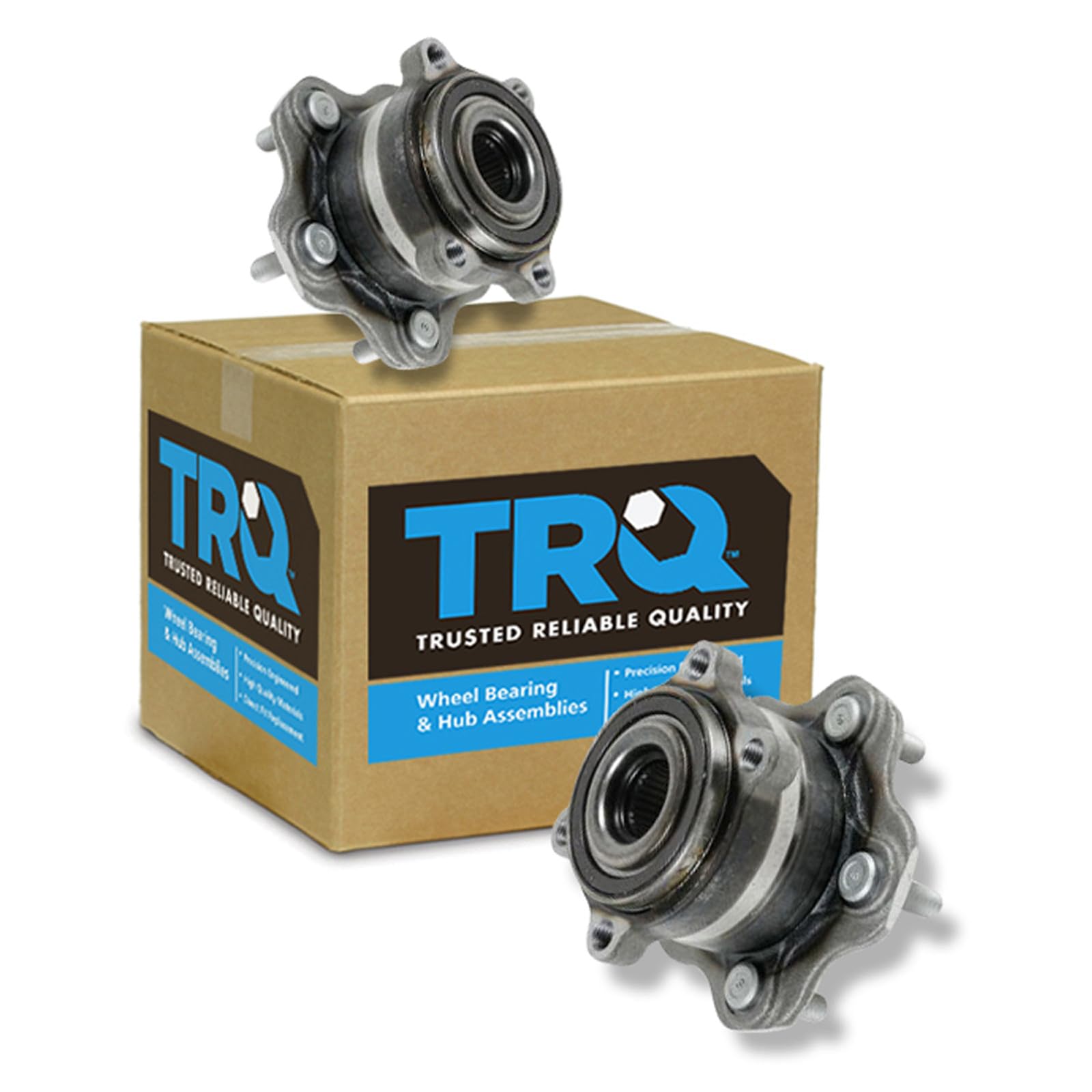 TRQ Rear Wheel Bearing and Hub Assembly Set 2 Piece