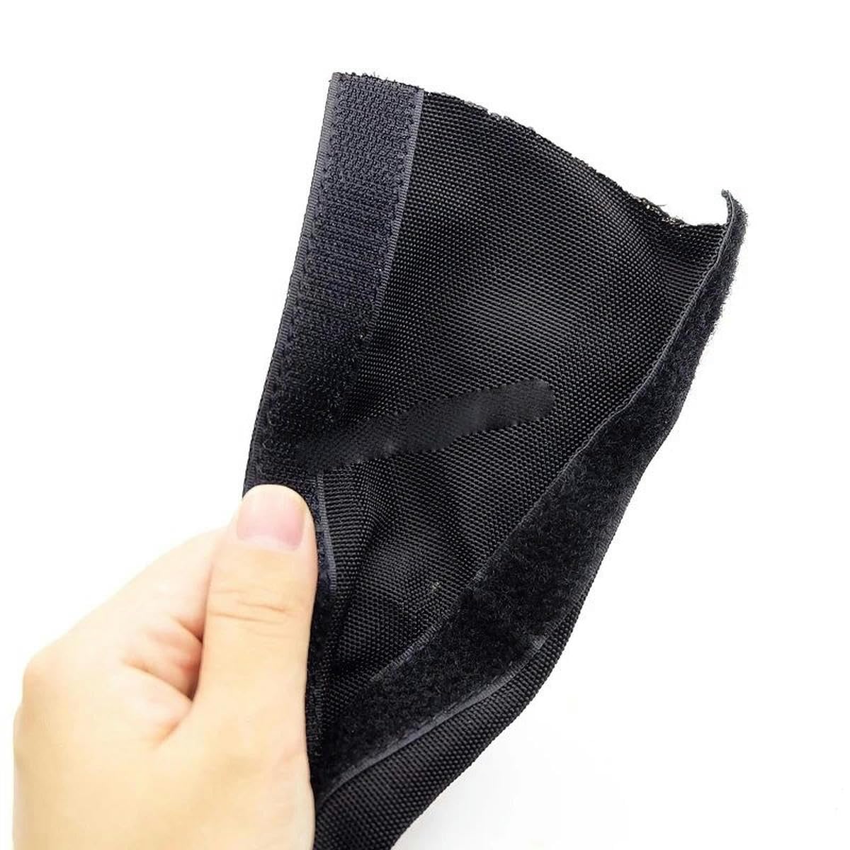 Manicotto per cavo riutilizzabile con nastro adesivo 10 mm - 100 mm Calza flessibile in nylon con chiusura automatica Imbracatura Gestione guaina Avvolgicavo di protezione-Nero-100 mm-3 metri
