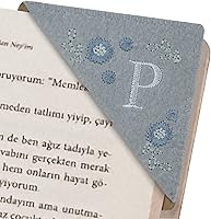 Vista 24 de Marcapáginas de esquina bordado, marcapáginas personalizadas con 26 letras de diseño de triángulo de fieltro, bordado y hecho a mano para tu placer
