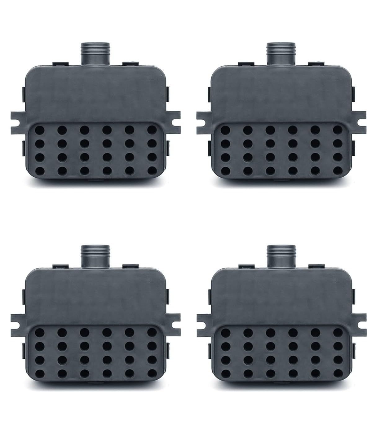 Filtros de aire para calefacción de suelo de 25 mm, filtración mejorada, ABS negro, para coche, camión, aire acondicionado, 4 unidades