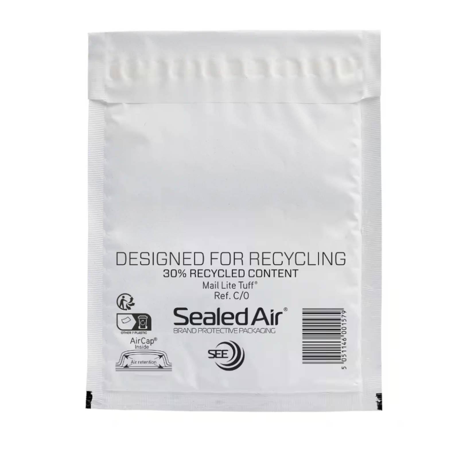 Mail Lite Tuff Cushioned/Bubble Bags Tear Resistant/Waterproof - Size: C/0 150mm x 210mm - Amount: 100 Padded Bags