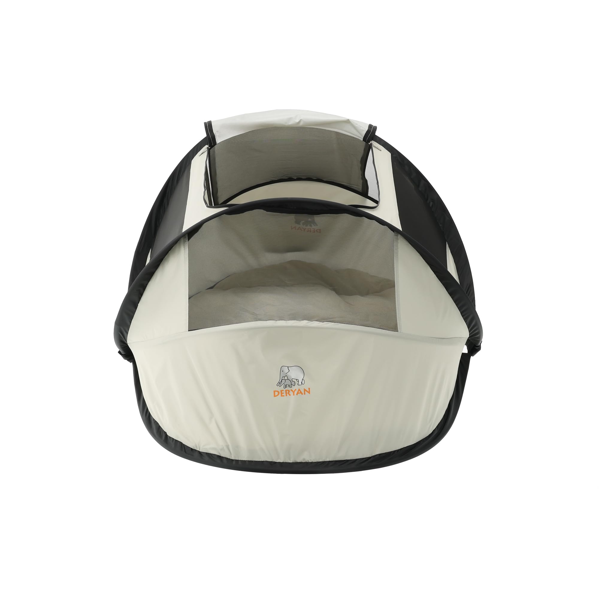 Deryan Lettino da viaggio per bambini a partire dalla nascita fino a 2,5 anni – Tenda pop-up in 2 secondi – con zanzariera e borsa da viaggio – 76 x 46 x 117 cm (avorio)