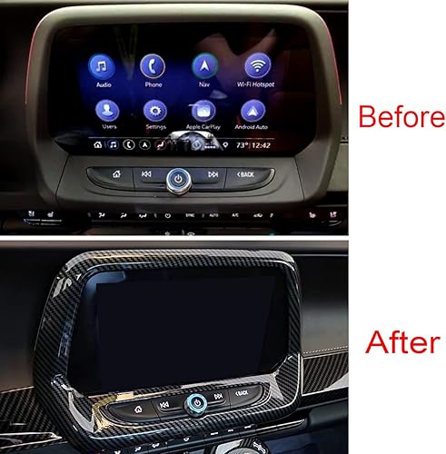 Miniatura 2 de MICROCK Marco de pantalla de consola central, salida de aire, cubierta de ventilación de CA para Chevrolet Camaro 2017 2018 2019 2020 2021 2022 2023