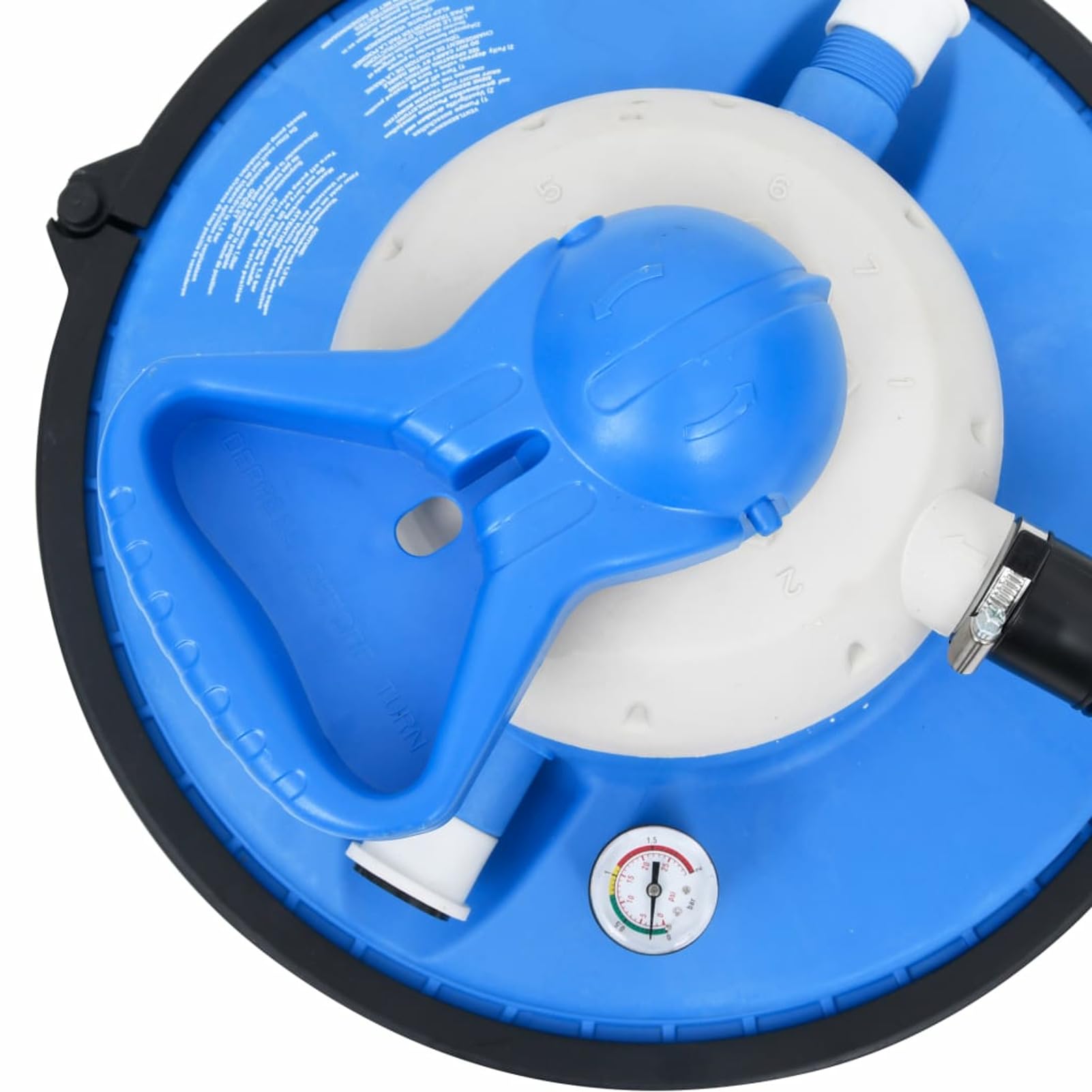 Bomba filtro arena, ShGaxin Depuradora Piscina Arena, Filtro Piscina, Bomba De Picina, azul y negra 385x620x432 mm 200 W 25 L