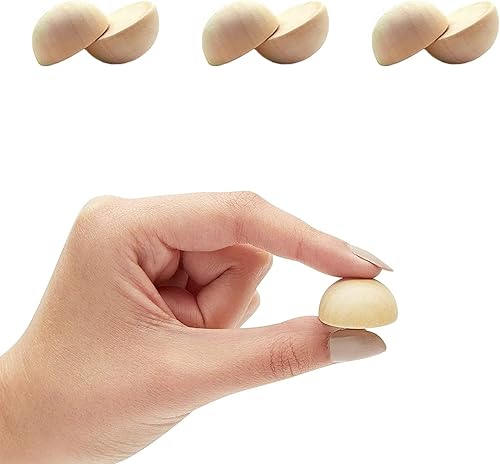 Miniatura 3 de 100 bolas de madera de media bola de 1 pulgada de diámetro, sin terminar, natural, mini bolas de madera divididas para proyectos de bricolaje,