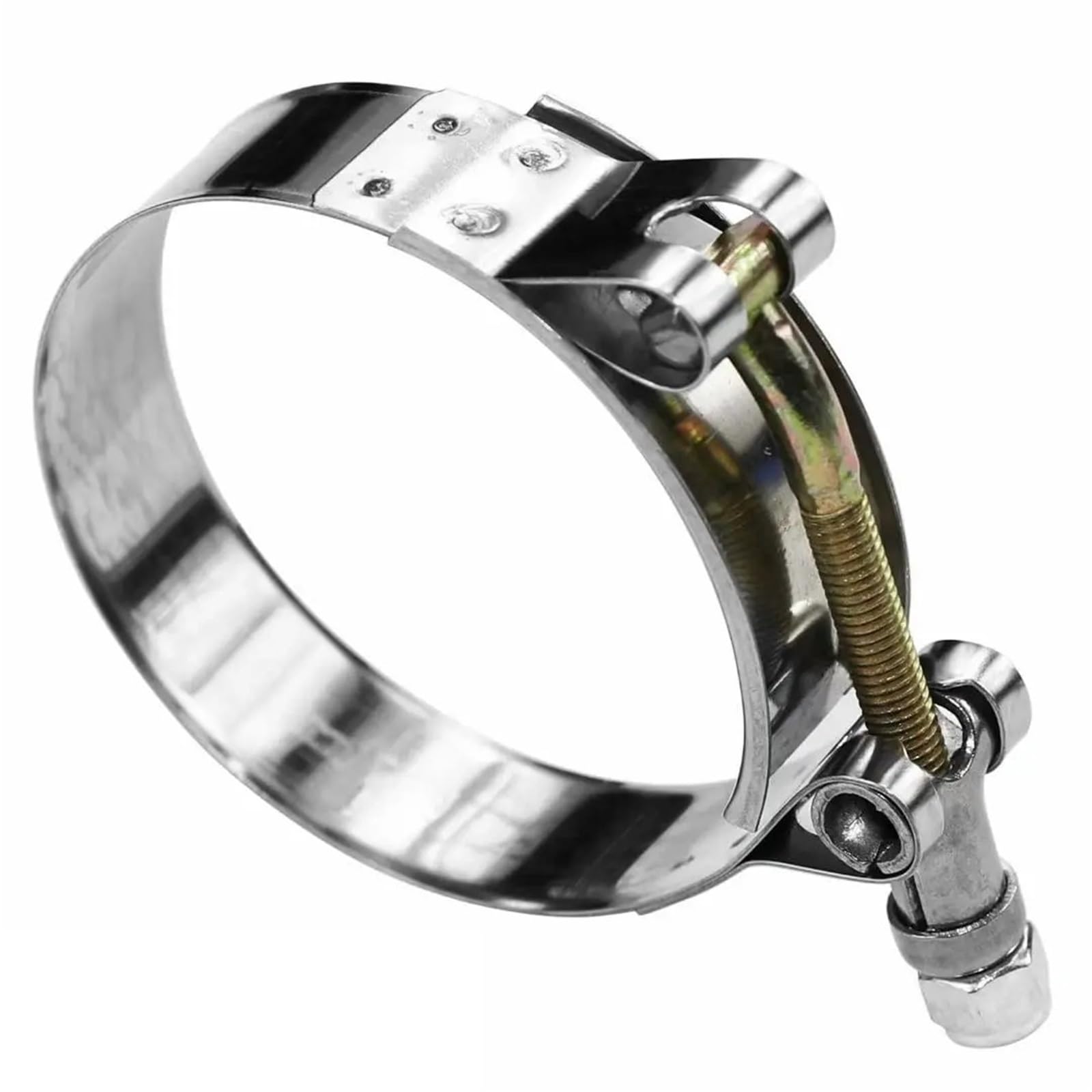 4 fascette stringitubo con bullone a T da 3,8 cm, regolabili in acciaio inossidabile 304, per riparazioni in metallo (4 pezzi, 70-78 mm)