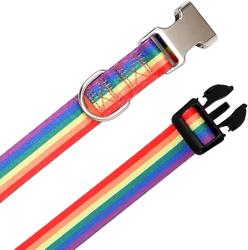 Miniatura 2 de Collar para perro con hebilla de metal bonitos collares ajustables para mascotas para cachorros pequeños medianos y grandes