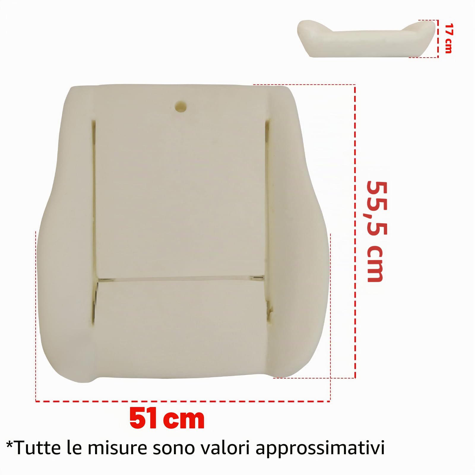 BREMER SITZBEZÜGE Cuscino sedile compatibile con VW T4 dal 1996 al 2003, sedile anteriore in schiuma, imbottitura in schiuma per guidatore o passeggero, imbottitura in schiuma e 15 clip