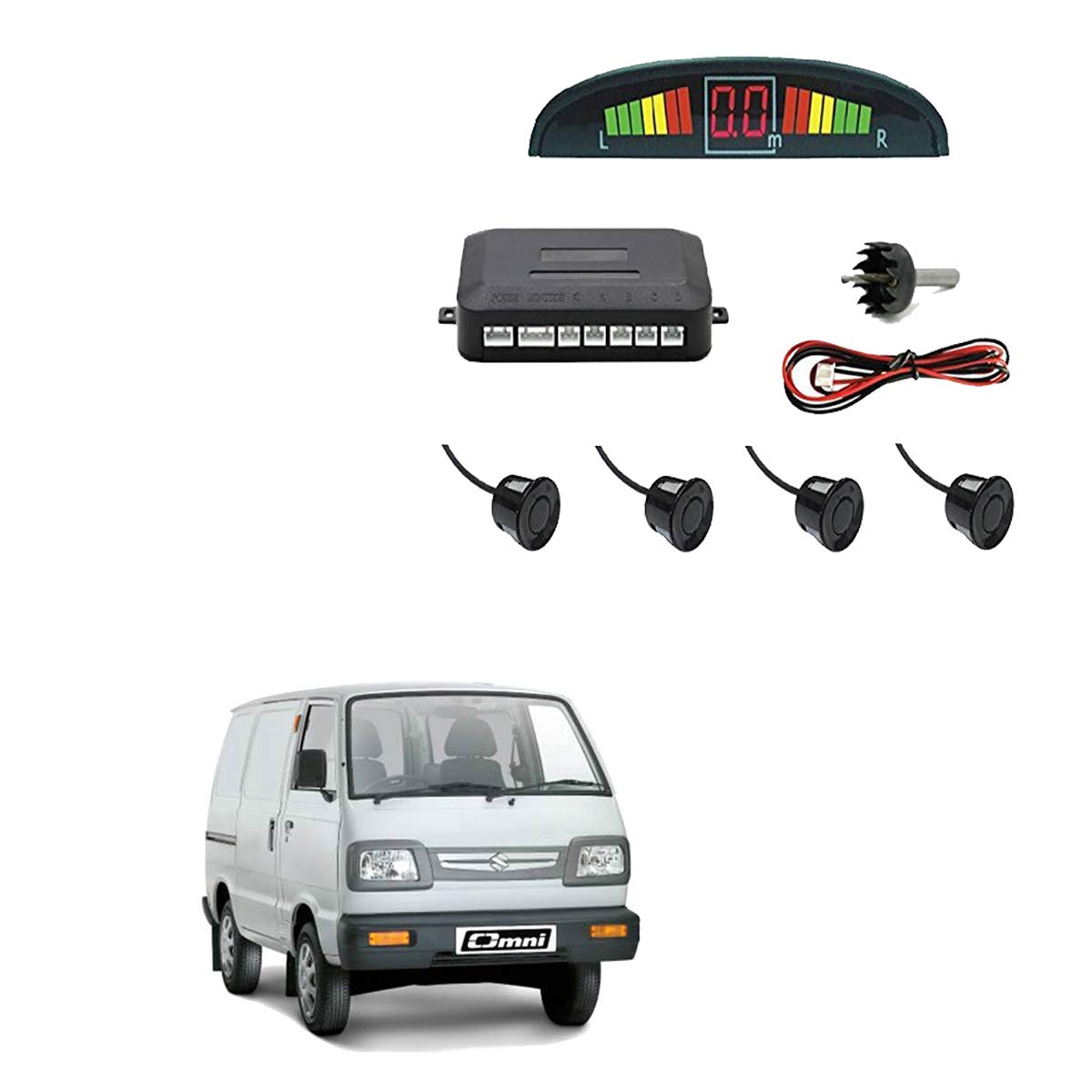 Adroitz Car Reverse Parking Sensor for Maruti Suzuki Omni