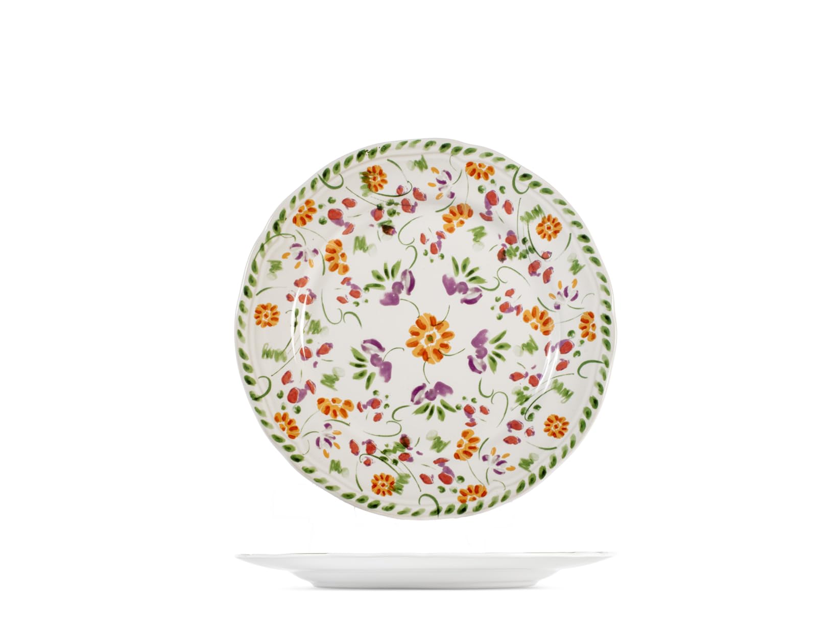 H&H Set 6 piatti frutta Diamond in stoneware cm 20