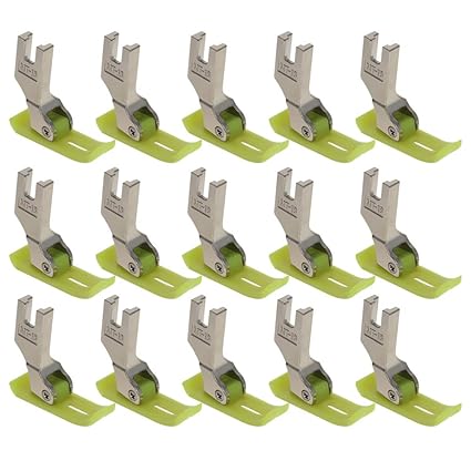 Othmro MT18 Industrial Sewing Machines Extra Thin Precise Presser Foot Steel&Plastic White Good for Replacement Accessories 15pcs