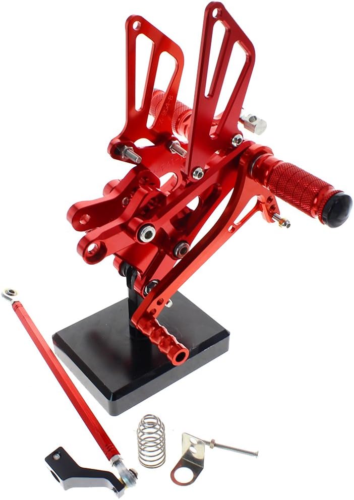 CNC CBR600F F4i 01-04 Motorcycle Adjustable Rearsets Foot Pegs Rear Set Footpeg Shift Pedal Compatible with CBR600F F4I 2001 2002 2003 2004 Gold