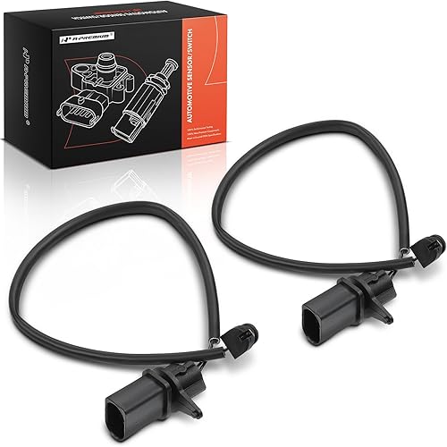 A-Premium Sensores de desgaste de pastillas de freno de disco delanteras compatibles con Porsche Macan 2015 2016 2017 2018, V6 3.0L 3.6L, gasolina,