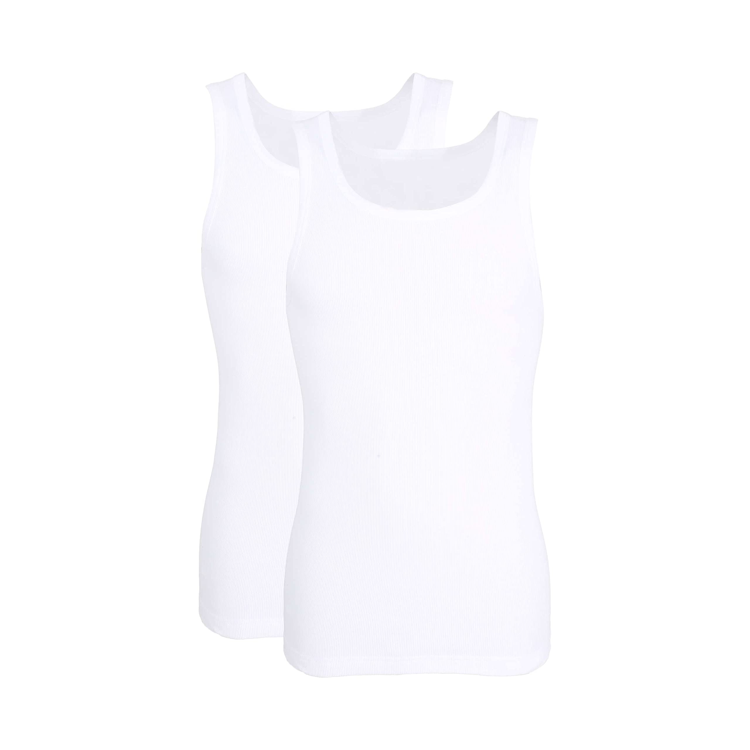 TOM TAILOR Men's Plain Vest White Weiß (weiss 1000) Medium