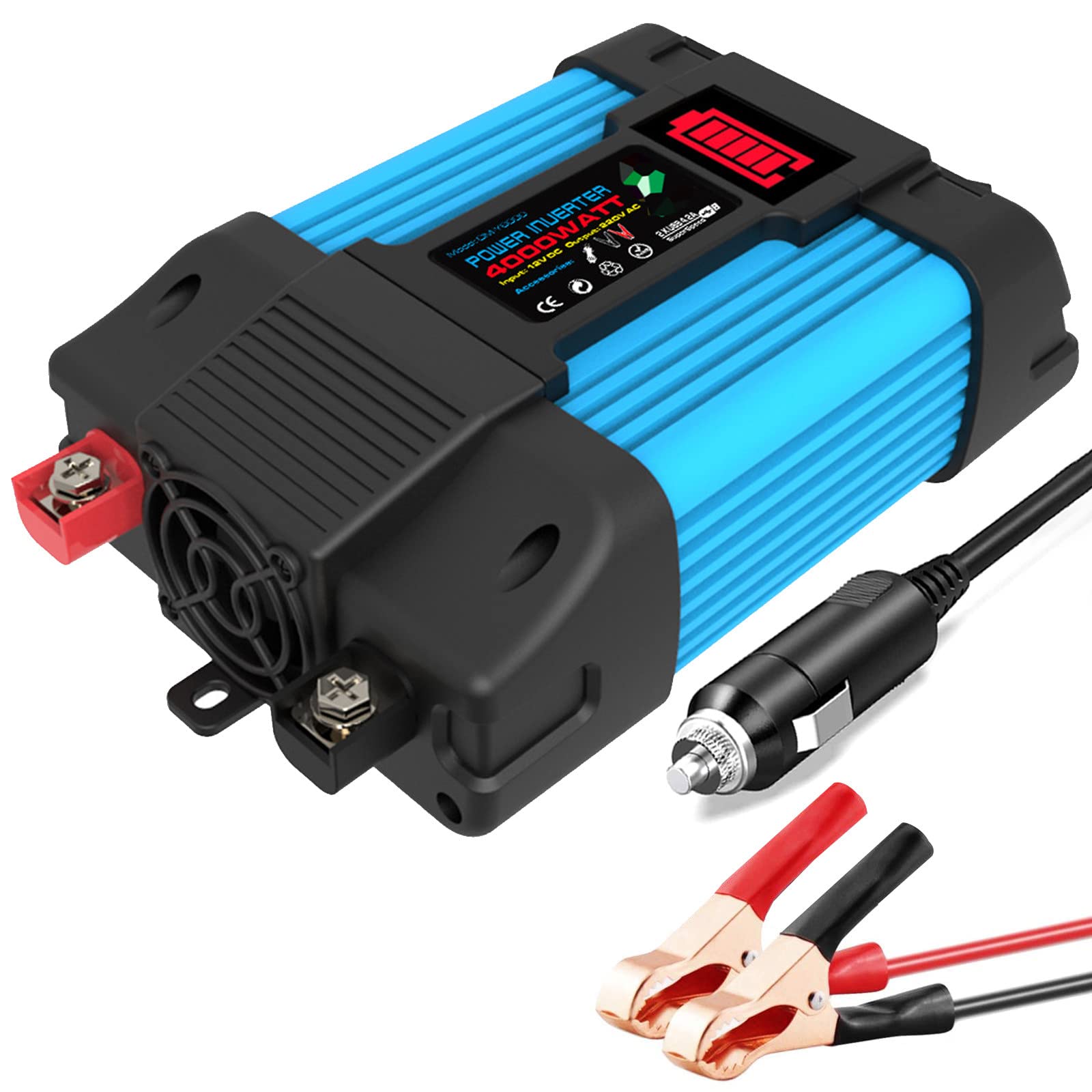 Amazon.com: FONOBO 4000W/6000W Power Inverter Dc 12V to 110V/220V