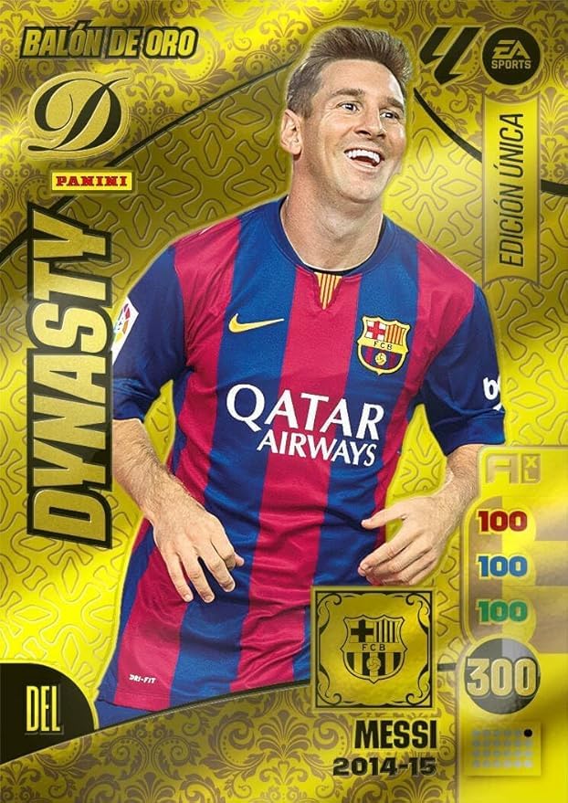 Panini Adrenalyn 2024-25 - Dream Box Balón de Oro Dynasty (Edición Limitada) | 50 Cartas Exclusivas con Messi, Cristiano, Lamine Yamal