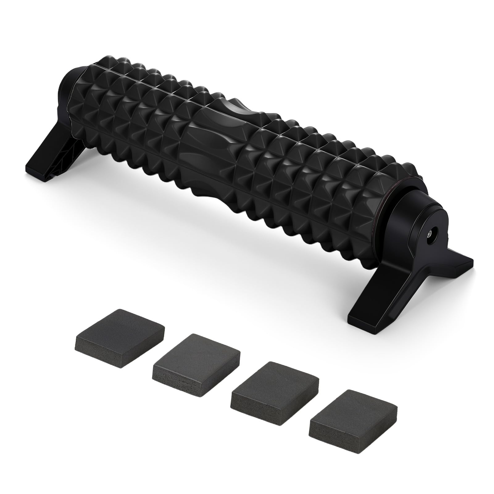 Rodillo de Masaje con Rodillo de Espuma, de Tejido Profundo con Soporte, Superficies Texturizadas para la Mano de las Piernas Traseras, Diseño Pequeño y Liviano, Ideal (BLACK)