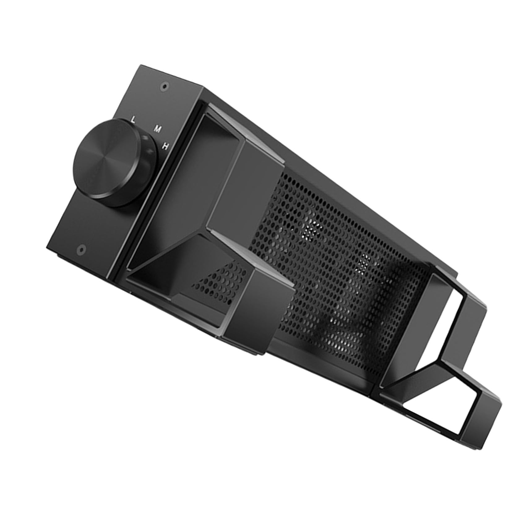 USB Betriebener Notebook Kühler mit RGB, Schwarz, Aluminiumlegierung | Drei Stufen, Erhöhte Standfläche, für Laptop und Notebook, Home Anwendung