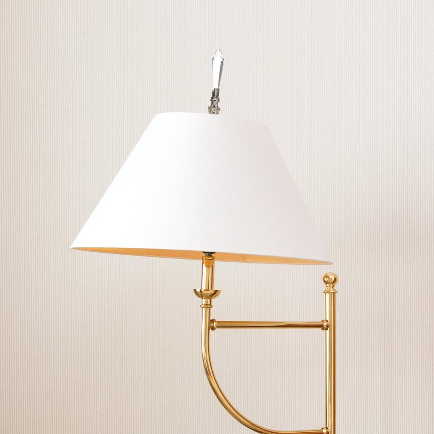 4pcs Glass Brass Lampshade Finials Table Light Caps and Knobs Lampshade Toppers for Lamp Stand Decor
