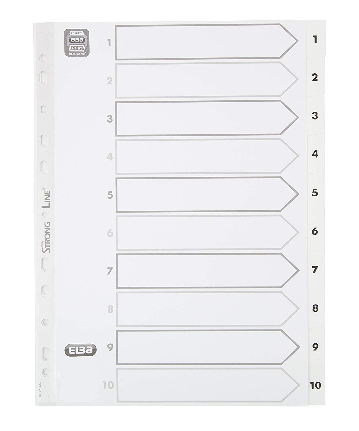 Elba 100204615 A4 Mylar Index - White