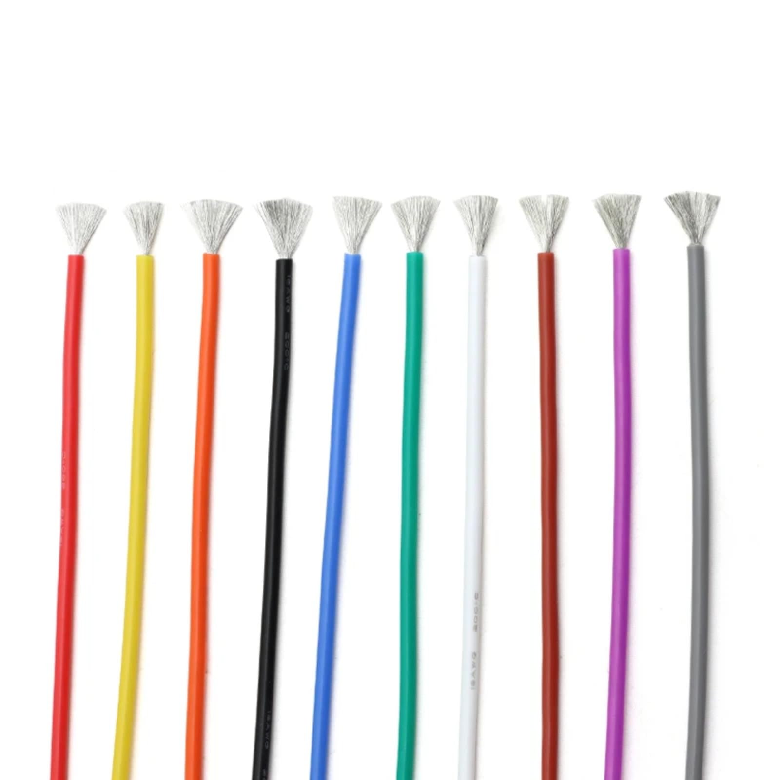 1 ~ 50 m Elastyczne kable silikonowe 28 26 24 22 20 18 16 15 14 13 12 10 AWG wysoka temperatura miękka miedź (WHITE; 1 metr; 10AWG)