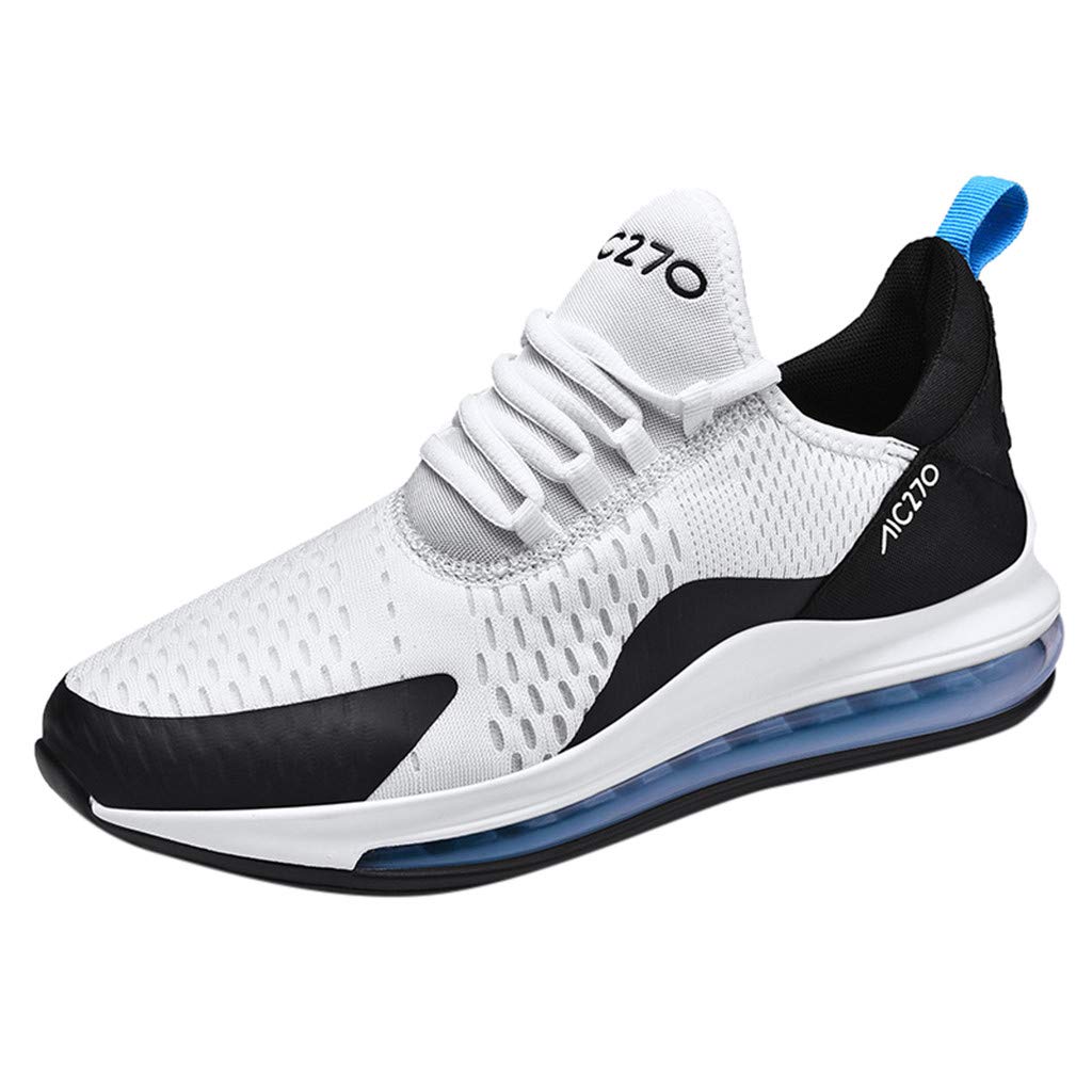 Starryflashing_Men sneakers Clearance Men Solid High Top Male Air Cushion Mesh Breathable Running Shoes Lightweight Walking Sport Shoes