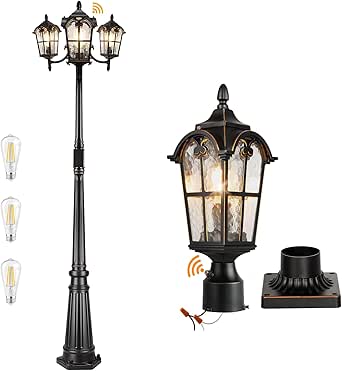 Modern Outdoor Pendant Light With Glass Shade – Matte Black Chandelier For Porch Or Entryway