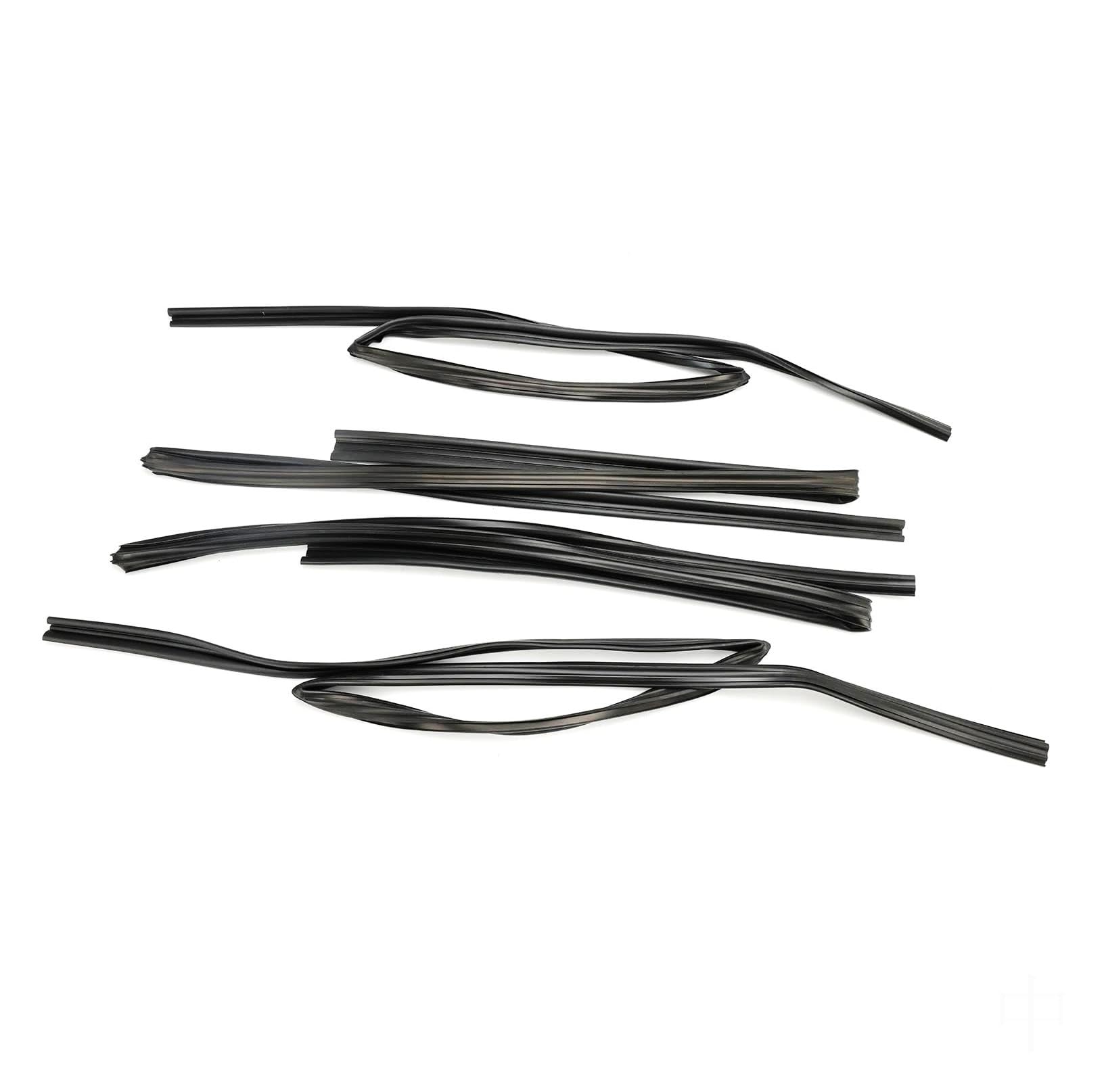 for Toyota for Land for Cruiser FJ80 1991-1997 4Pcs Door Glass Rubber Seal Moulding Beltline Molding