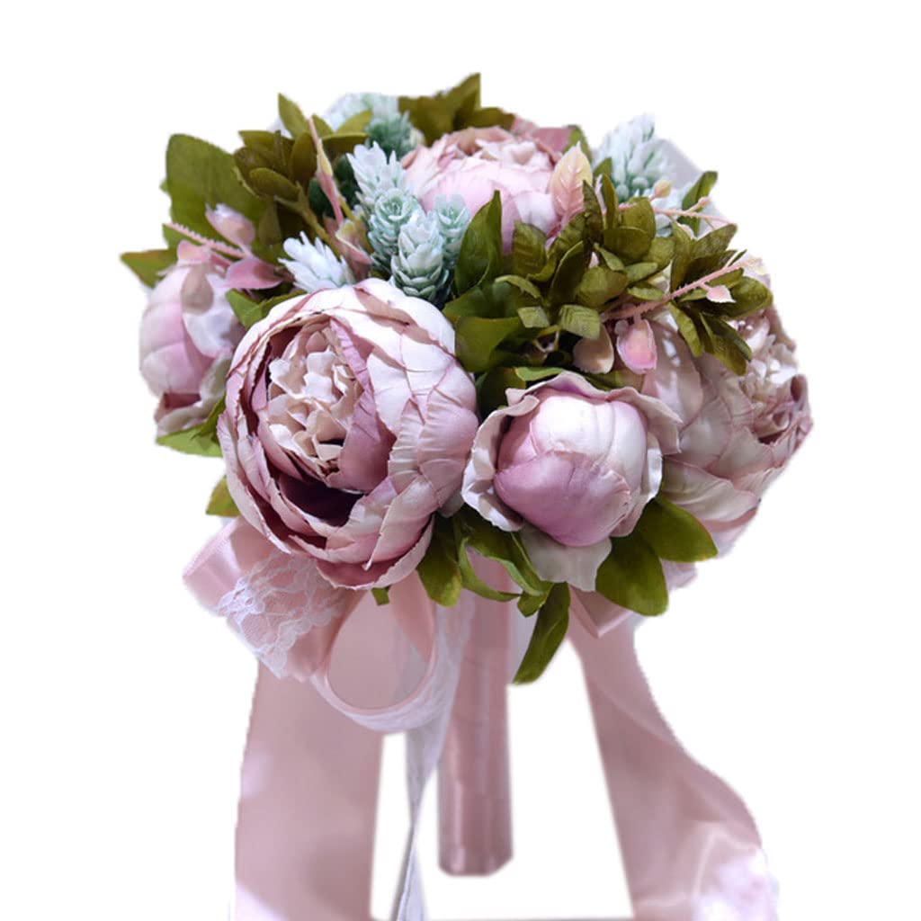 HJRegaFimu Artificial Flowers For Decoration Silk Peony Wedding Bouquet Bridal Bouquets Decorative Fake Plants